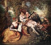 Jean-Antoine Watteau The Love Song oil painting on canvas